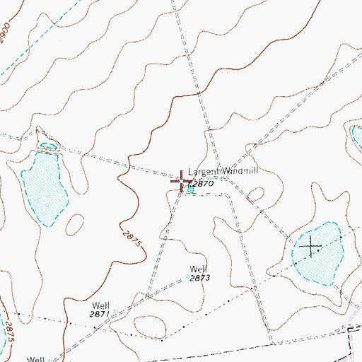 Topographic Map of Largent Windmill, TX