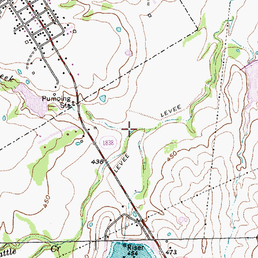 Topographic Map of Larkin Hill Creek, TX
