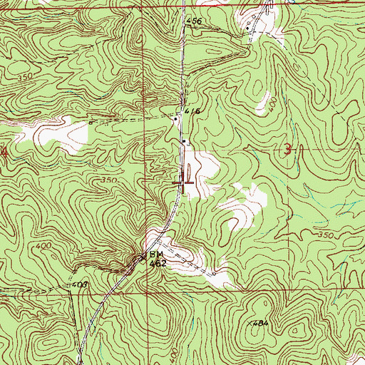Topographic Map of Rock Hill Church (historical), AL