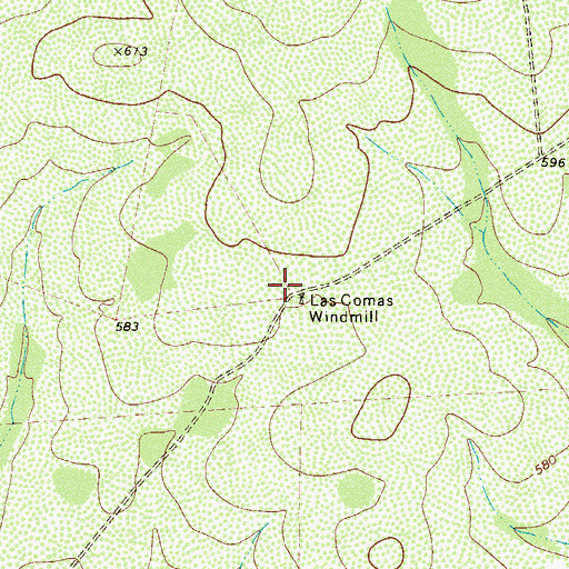Topographic Map of Las Comas Windmill, TX