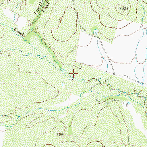 Topographic Map of Las Escobas Creek, TX