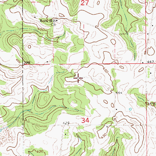 Topographic Map of Rock Hill Church (historical), AL