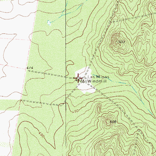 Topographic Map of Las Minas Windmill, TX