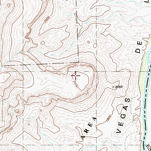 Topographic Map of Las Vegas de los Ladrones, TX