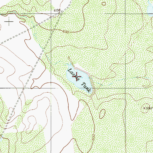 Topographic Map of Lassos Tank, TX