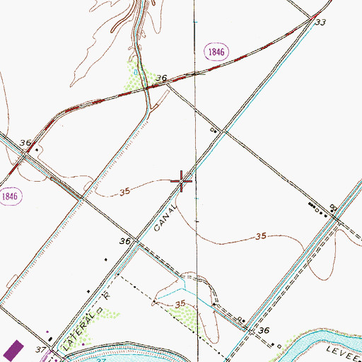Topographic Map of Lateral R Canal, TX