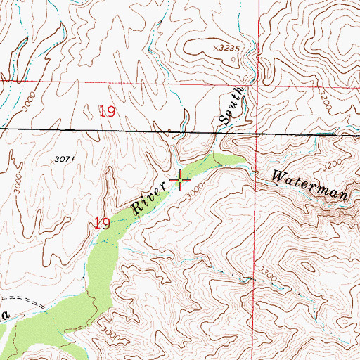 Topographic Map of Waterman Creek, AZ