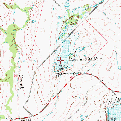 Topographic Map of Lateral Site Number Three, TX