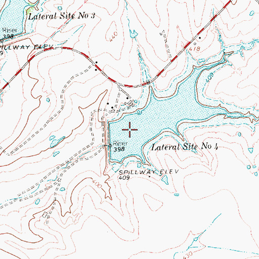 Topographic Map of Lateral Site Number Four, TX
