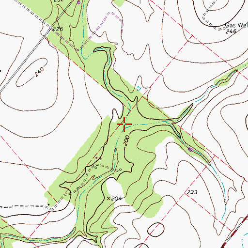 Topographic Map of Lavena Hollow, TX