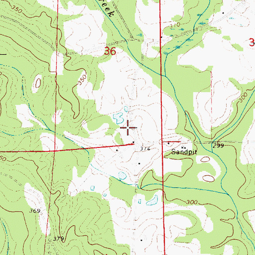 Topographic Map of Siloam Church, AL