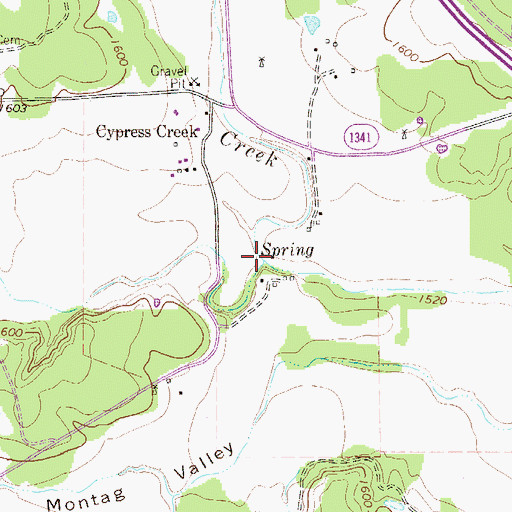 Topographic Map of Lazy Valley, TX