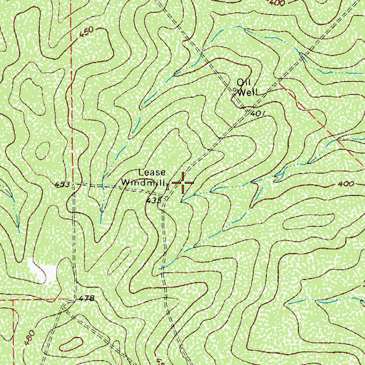Topographic Map of Lease Windmill, TX