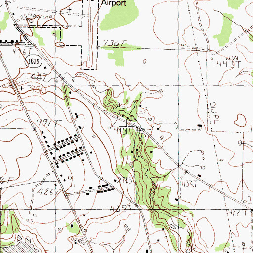 Topographic Map of Lee Spring Church, TX