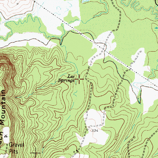 Topographic Map of Lee Springs, TX