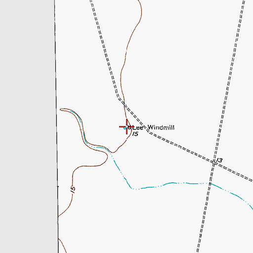Topographic Map of Lee Windmill, TX