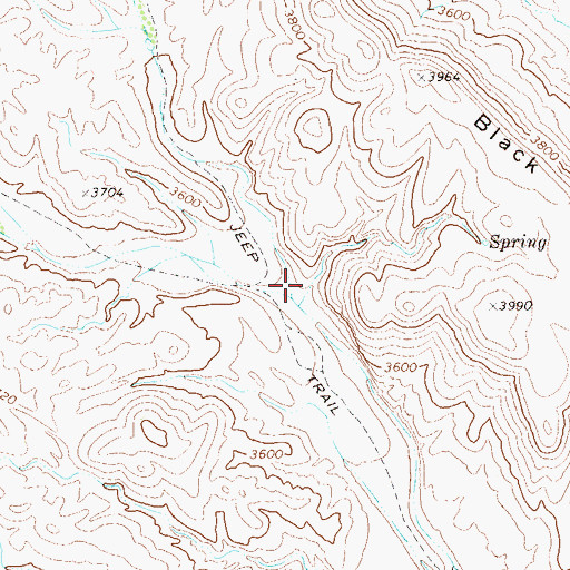 Topographic Map of Lefthand Shutup, TX
