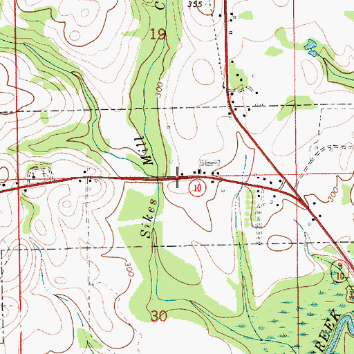 Topographic Map of Turner Store (historical), AL