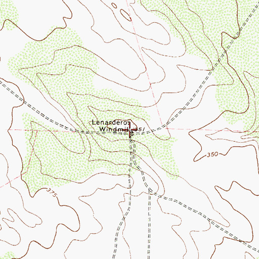 Topographic Map of Lenarderos Windmill, TX