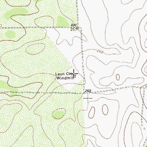 Topographic Map of Leon Cito Windmill, TX