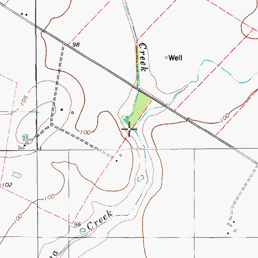 Topographic Map of Leon Creek, TX