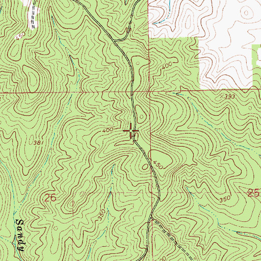 Topographic Map of White Rock Church (historical), AL
