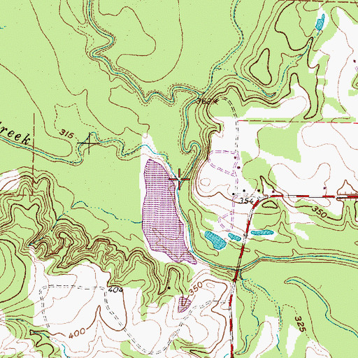 Topographic Map of Lewellyn Creek, TX