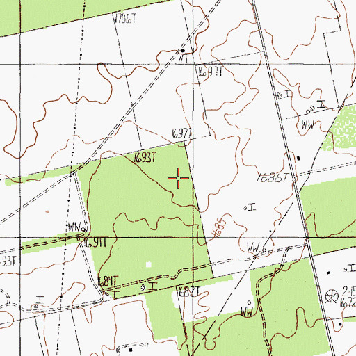 Topographic Map of Lewis Steffens Oil Field, TX
