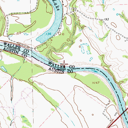 Topographic Map of Lewisville Creek, TX