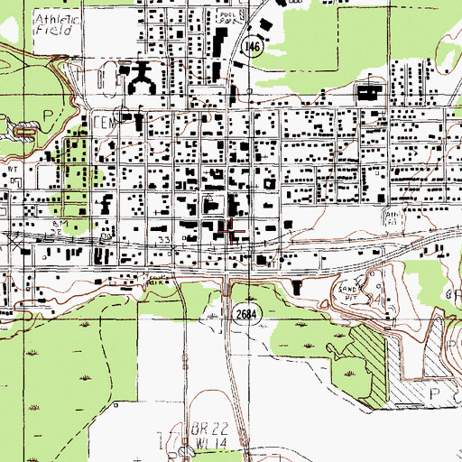 Topographic Map of Liberty, TX