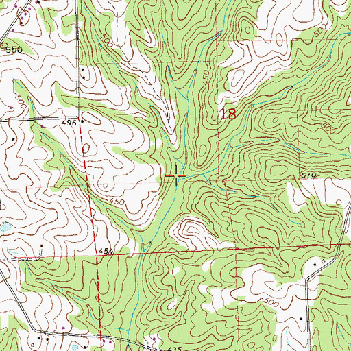 Topographic Map of Ailey Branch, AL