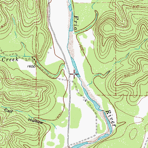 Topographic Map of Lick Creek, TX
