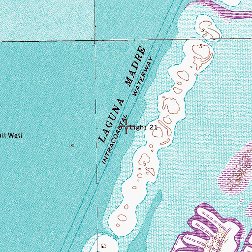 Topographic Map of Light Twentyone, TX