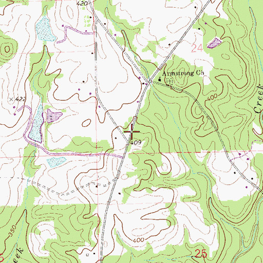 Topographic Map of Armstrong (historical), AL