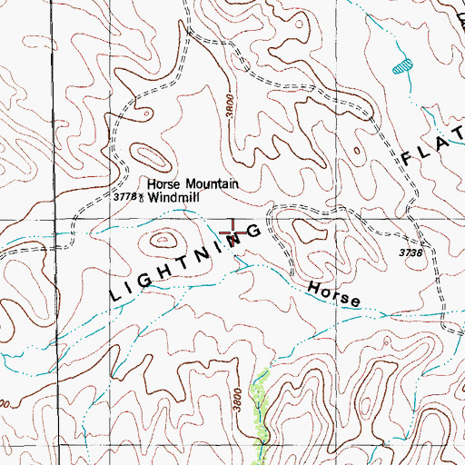 Topographic Map of Lightning Flat, TX
