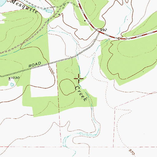 Topographic Map of Limekiln Creek, TX