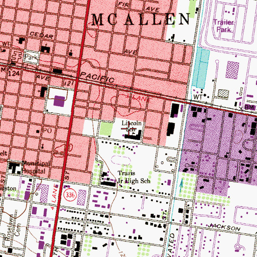 Topographic Map of Fields Elementary School, TX