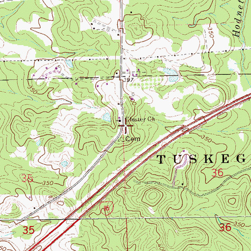 Topographic Map of Brown Hill School (historical), AL