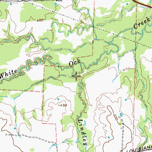 Topographic Map of Lindley Creek, TX