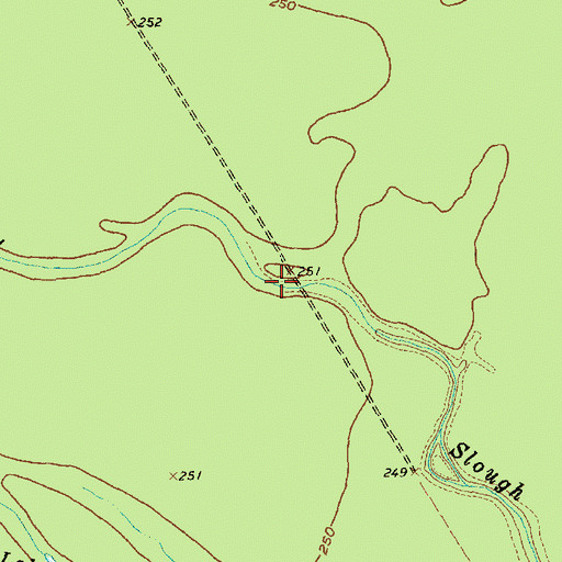Topographic Map of Lindsey Slough, TX