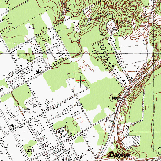 Topographic Map of Linney Cemetery, TX