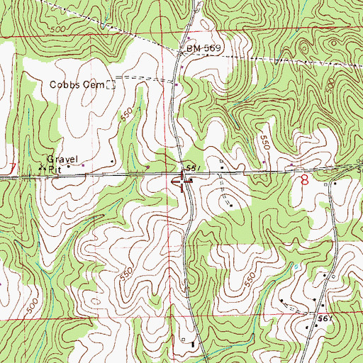 Topographic Map of Brownville Number One School (historical), AL
