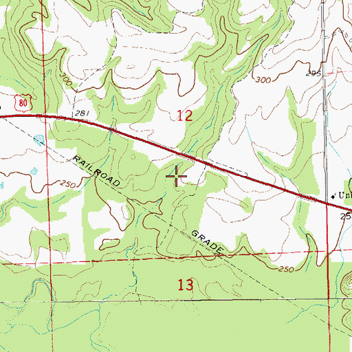 Topographic Map of Callabee Battle Ground (historical), AL