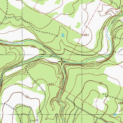 Topographic Map of Little Barton Creek, TX