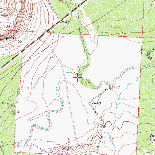 Topographic Map of Little Bobs Creek, TX