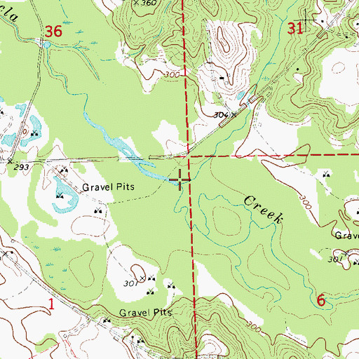 Topographic Map of Camp Ground Branch, AL