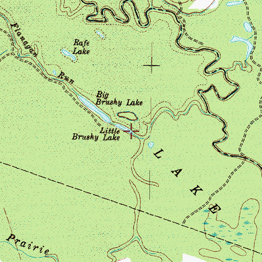 Topographic Map of Little Brushy Lake, TX