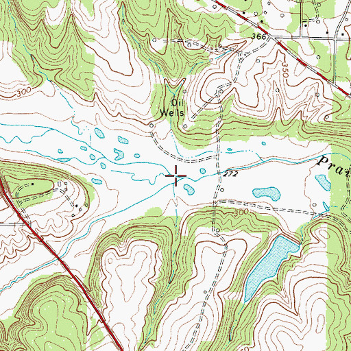Topographic Map of Little Caney Creek, TX