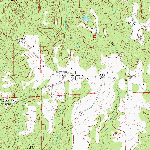 Topographic Map of Cole Station School, AL