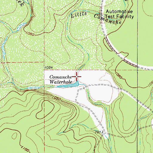 Topographic Map of Little Comanche Creek, TX